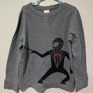 Hanna Andersson Marvel Miles Morales Waffle Long Sleeve Tee Size 120/6-7